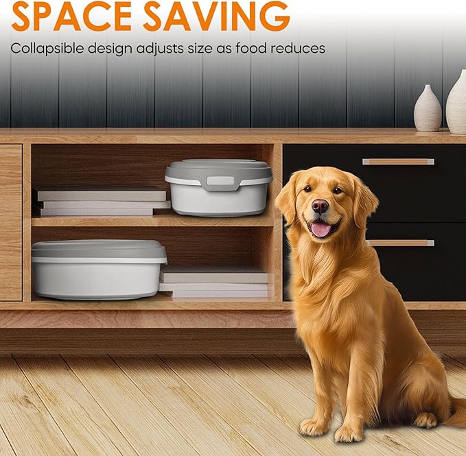 28-30Lbs Dog Food Storage Container, Collapsible Dog Food Container