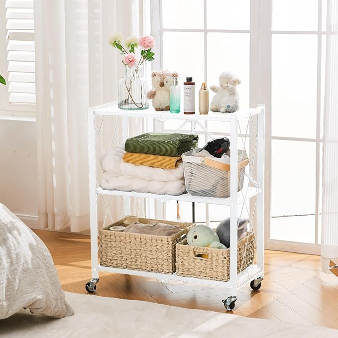 BRIAN & DANY 3-Tier Foldable Storage Shelves