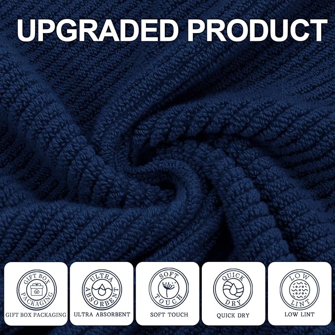 VOOVA & MOVAS Bath Towels, Large 30" x 56"