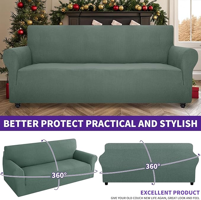 ZNSAYOTX Super Stretch Couch Cover Universal Sofa Covers