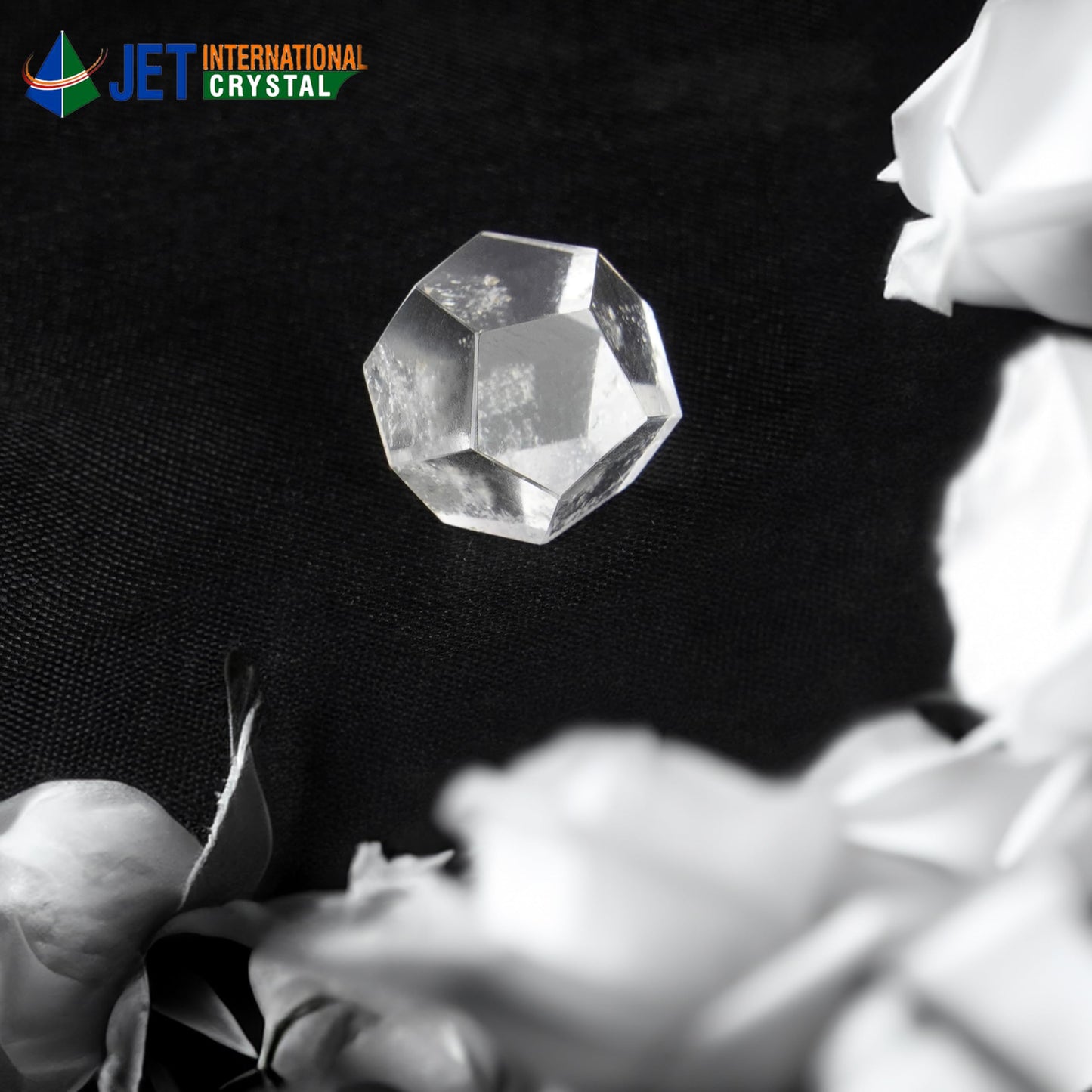 Jet International Beautiful Crystal Quartz Dodecahedron Gemstone Sphatik Original Crystal Natural Authentic Good Luck Genuine Divine Holy Metaphysical Reiki