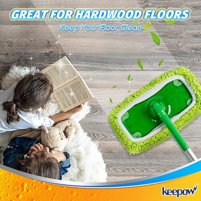 KEEPOW Reusable Mop Pads Compatible
