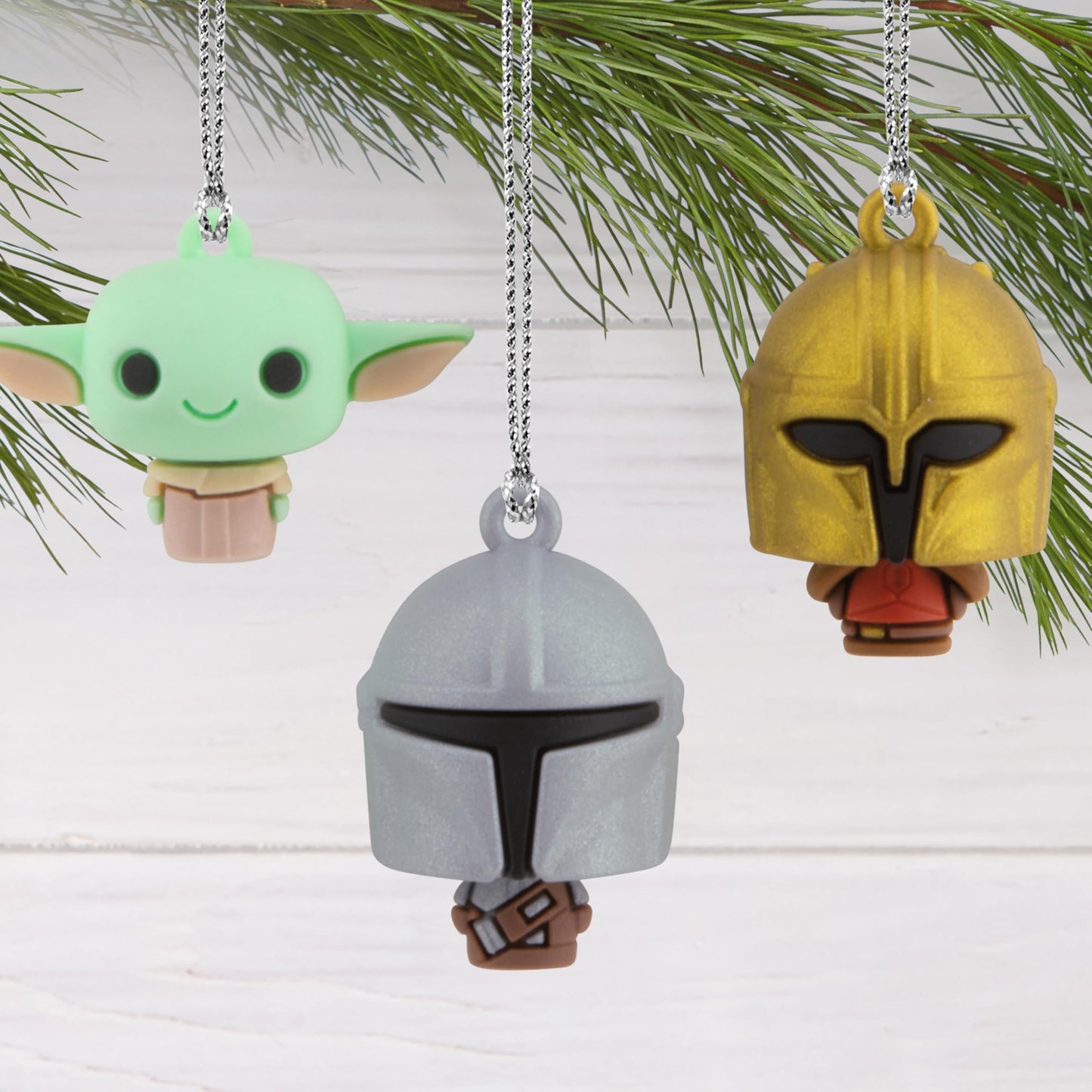 Hallmark Mini Christmas Ornaments, Star Wars: The Mandalorian Miniature Ornaments, Shatterproof, Set of 6, Gifts for Star Wars Fans