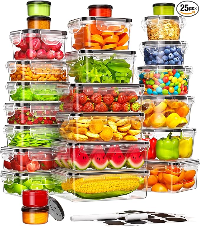 50 Piece Food Storage Containers