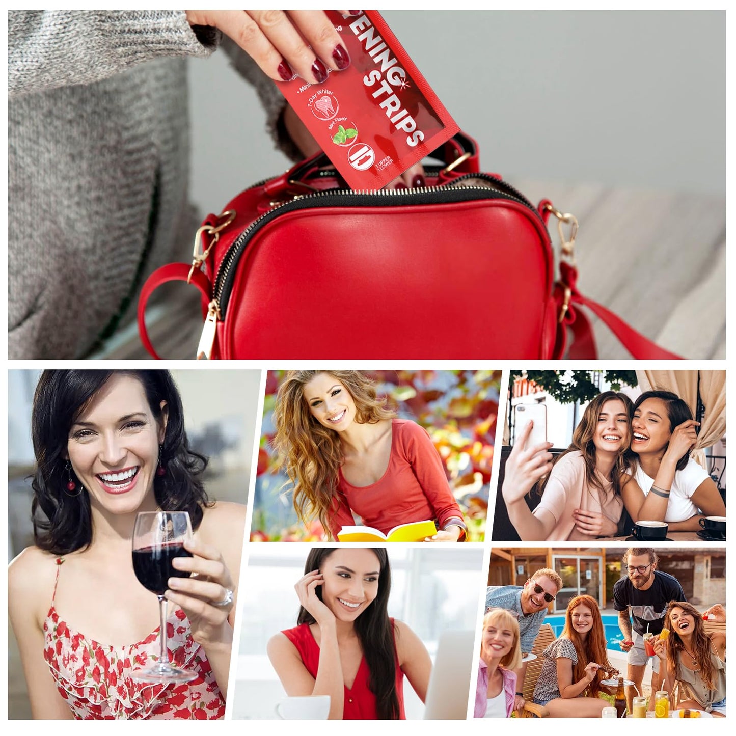 Teeth Whitening Strips for Tooth White: Professional Dentist Formulated Teeth Whitener Enamel-Safe Non-Slip 28 Strips 14 Treatments