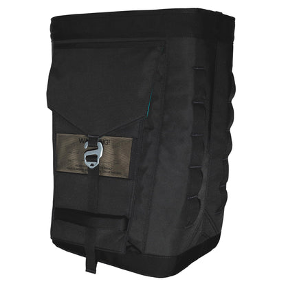 Notch Approach Free-Standing Black Rope Gear Bag, 50L Capacity, Storage pockets, Padded Shoulder Straps, Side Daisy Chains, Roll-Top Closure, Weather Resistant 1680 Denier Fabric (99754)