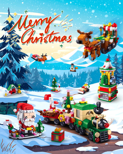 D-FantiX Christmas Advent Calendar 2025 for Kids, 24 In 4 Building Blocks Toy Sets, 24 Days Christmas Countdown Calendar, Xmas Gift for 6-12 Years Old Boys Girls Teen, Christmas Stocking Stuffers Kids