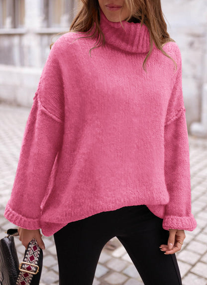 PRETTYGARDEN Oversized Sweaters for Women 2025 Chunky Turtleneck Sweater Fall Clothes Long Sleeve Tops Winter Clothing
