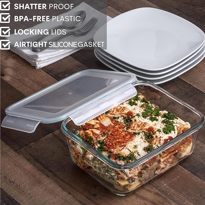 3300 ml/ 112 oz LARGE Glass Food Container
