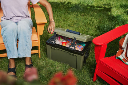 Stanley Adventure Outdoor Cooler 24 qt | Heavy Duty Outdoor Camping Cooler with Easy Carry Top Handle | BPA-Free | Dried Pine