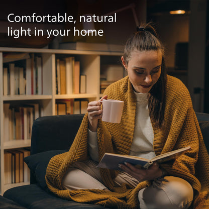 PHILIPS LED 75W A19 4-Pack Ultra Definition Daylight (5000K) 1100 Lumen (9W = 75W) Dimmable Frosted Flicker-Free Light Bulbs