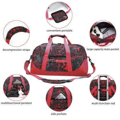 Stumdo Kids Overnighter Duffel Bags for kids, Carry-On Size & Ideal for School Practice or Overnight Travel Weekender Tote for Travel Gym Sport bag for Boys & Girls (11tyhong)