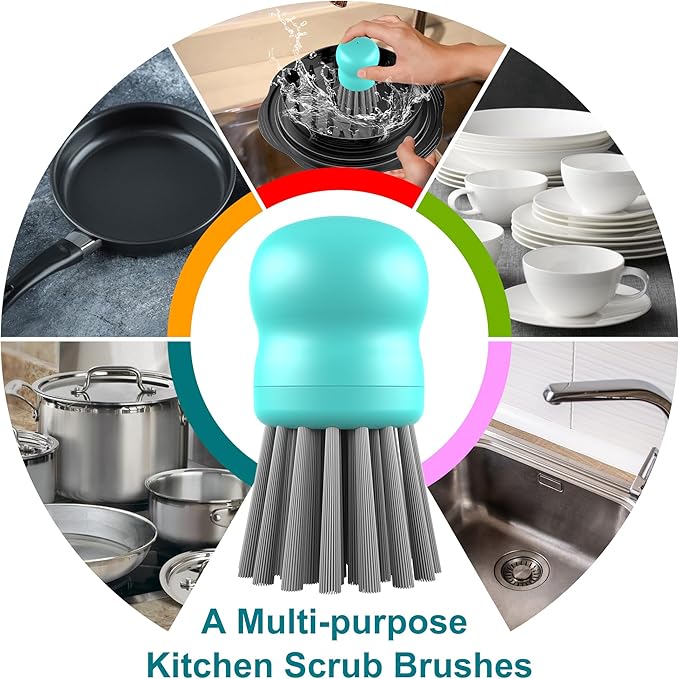 Mini Dish Brush for Cleaning Chicken Shredder, Palm Brush Dish Scrubber
