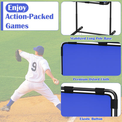Baseball Strike Zone Target for Plastic Balls Adjustable Height Pitching Target Strike Zone, Blue