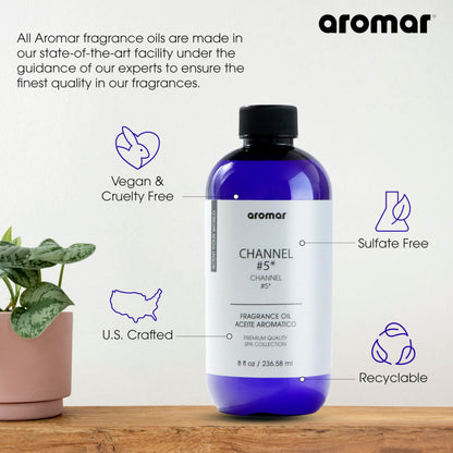 AROMAR Premium Fragrance Oil - Essential Oil for Diffusers & Home Aromatherapy - Cool Waters - 8oz