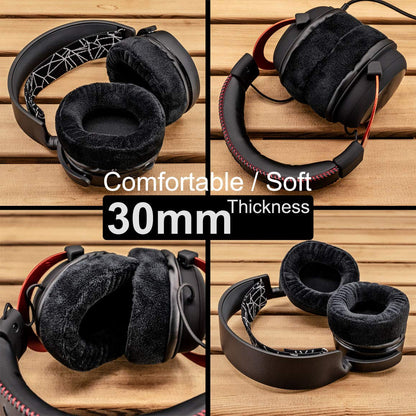 Replacement Ear Pads Compatible with ATH-M50x M50 M40, Arctis 7 Arctis Pro, ATH-WS1100iS, HD280 Pro, SRH 440, MDR-7506 V6 Headphone Memory Foam Earpads (Black Velvet)