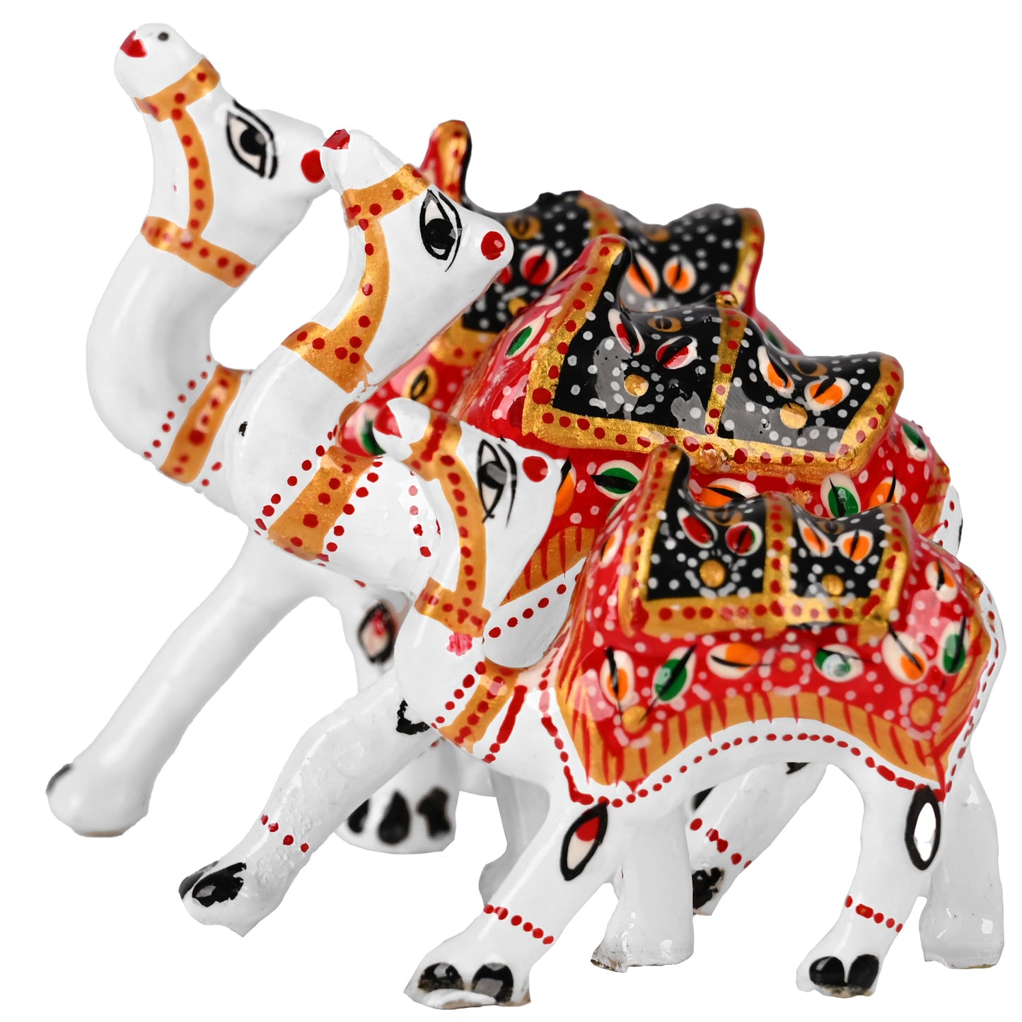 Tarini Gallery Traditional Indian Rajasthani Showpiece Statue Sculpture Figurine Table Home Office Festive Party Decoration Décor & Gifting (Set of 3 Camel)
