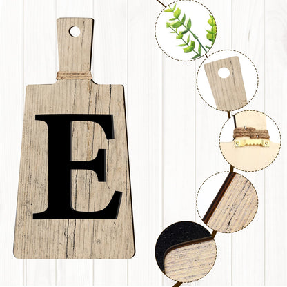Jetec Cutting Board Eat Sign Set Hanging Art Kitchen Eat Sign Fork and Spoon Wall Decor Rustic Primitive Country Farmhouse Kitchen Decor for Home Decoration(Red, Beige, Gray)