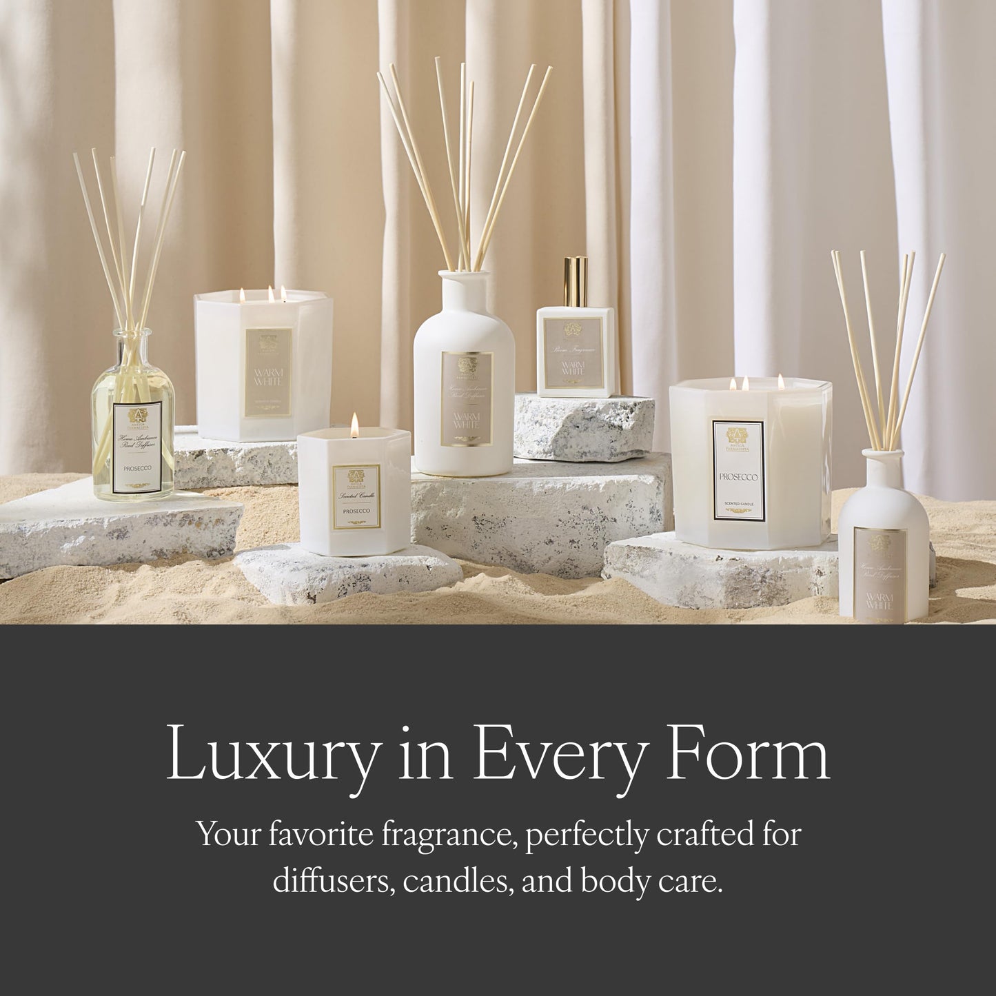 Antica Farmacista Home Ambiance Diffuser - Long-Lasting Reed Scent Diffuser - Luxury Room Freshener Gift - Sandalwood Amber, 8.45 fl oz