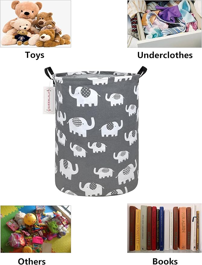 QUEENLALA Large Storage Basket, Laundry Hamper/Bathroom/Home Decor/Collapsible
