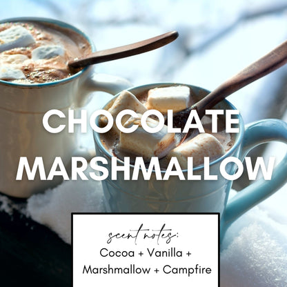 Bluebyrd Chocolate Marshmallow Candle Jar 9oz | Hot Cocoa Scented Candle | Healthy Coconut Wax Hot Chocolate Candle 55+ Hour Burn | USA Made (Hot Cocoa, 9oz)