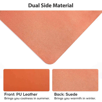 Desk Pad Large, Extended Mouse Mat, Large Mouse Pad XL, DOBAOJIA Desk Blotter, Laptop Mat, Writing Pad, Desk Mat for Office/Home, PU Leather Waterproof +Suede Non-Slip 31.5" X 15.7"(Orange)