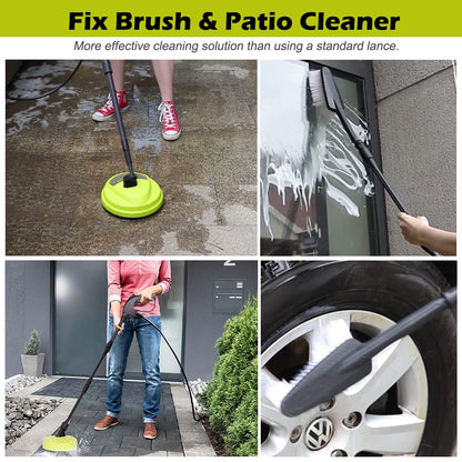Stream Pressure Washer, 1650W 135Bar 420L/H Portable Pressure Washer Jet Washer with Patio Cleaner, Power Pressure Washers with Snow Foam Water Tank Adjustable Nozzle for patio and Car