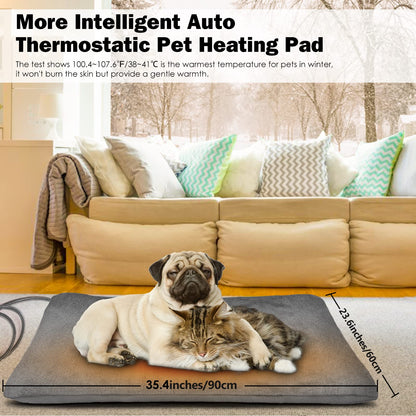 PETNF Outdoor Pet Heating Pads for Dog,Soft Electric Blanket Auto Temperature Control,Heated Mat for Dog House,Whelping Supply for Pregnant New Born Stray Feral Cat Puppy,Safe