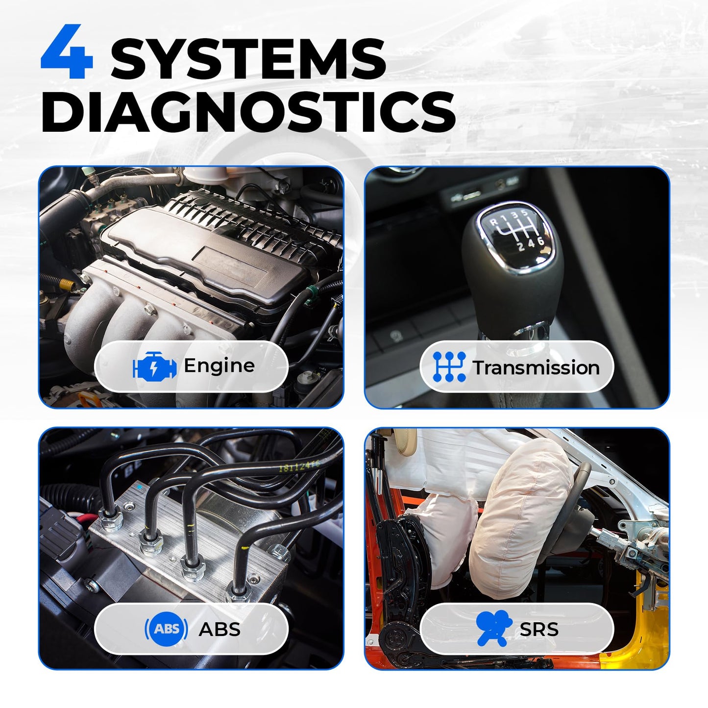 TOPDON OBD2 Scanner, Engine, ABS, SRS, Transmission, CAN Diagnostic Scan Tool, AutoVIN Diagnostic Scanner, Code Reader with Car Battery Voltage Test, Wi-Fi Free Update, ArtiDiag500