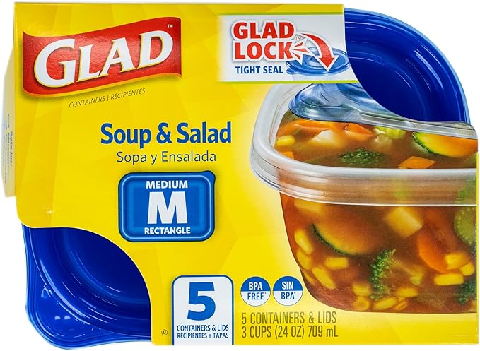Glad GladWare Soup & Salad Food Storage Containers