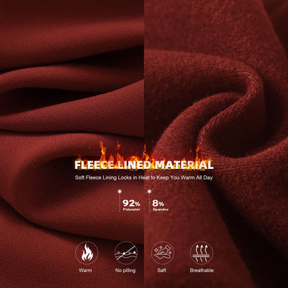 Hi Clasmix Fleece Lined Leggings Women - Seamless Thermal Winter High Waisted Tummy Control Thick Warm Yoga Pants