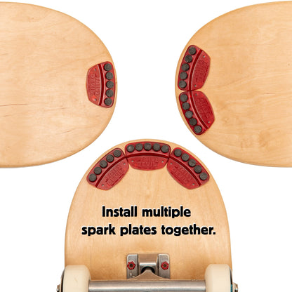 Tail Devil Skateboard Spark Plate & Universal Skateboard T-Tool Bundle | Translucent Red Complete Maintenance & Accessory Kit | Ultimate All-in-One Skateboarder’s Gift Set