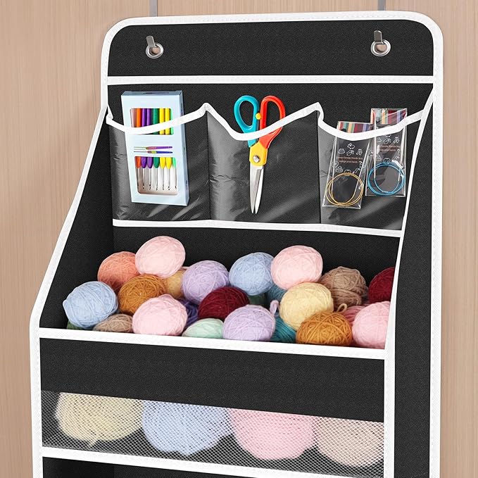 Univivi 5-Shelf Fabric Door Storage Over Door Hanging Organizer