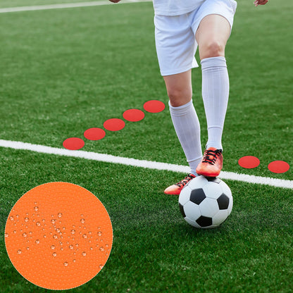 PATIKIL Spot Markers 4 Inch, 6 Pcs Non-Slip Floor Dots Agility Markers Flat Field Cones Poly Dots for Gym PE Speed Training Dance Soccer Basketball Sports, Orange/Purple
