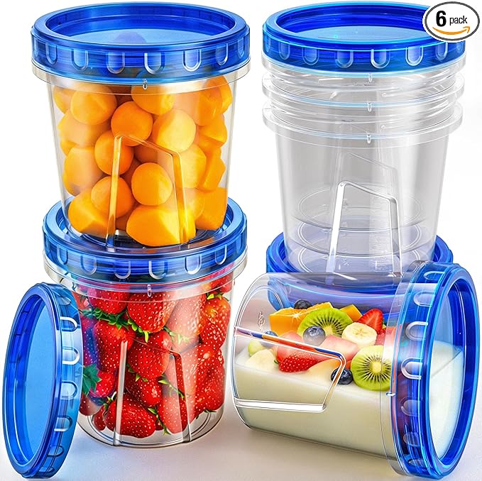 Freezer Storage Containers, Airtight Plastic Food Storage Containers