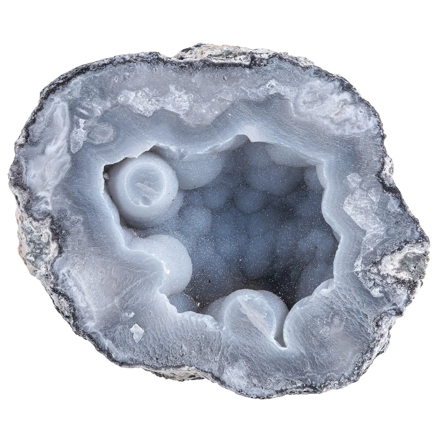 SUNYIK Mexico Agate Geode Quartz Crystal Cluster Specimen Irregular Mineral Stone Display for Home Office Decoration Reiki Healing Meditation, 0.59-1.57"(100-200g)