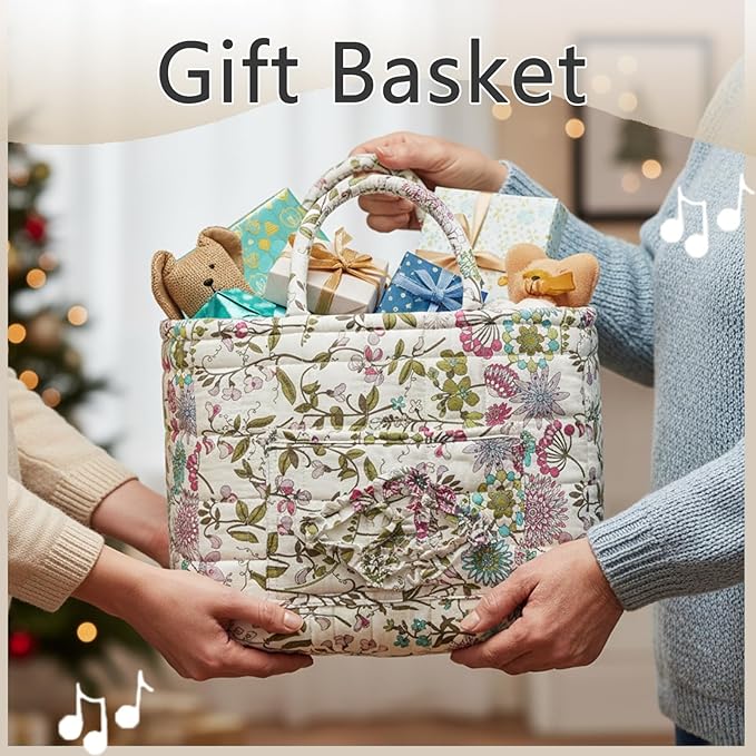 Quilted Fabric Storage Baskets