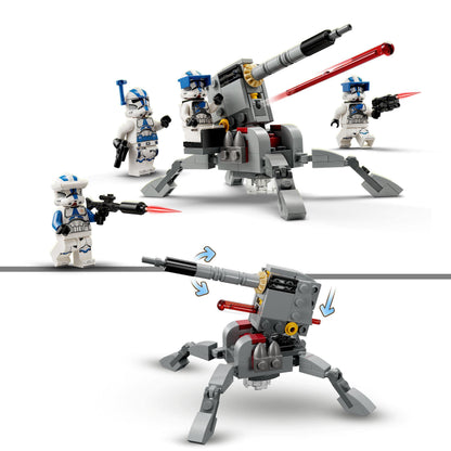 LEGO Star Wars 75345 501st Clone Troopers Battle Pack Set - Collectible Building Toy with an AV-7 Cannon & 4 Minifigures - Gift for 6+ Year Old Boys & The Clone Wars Fans