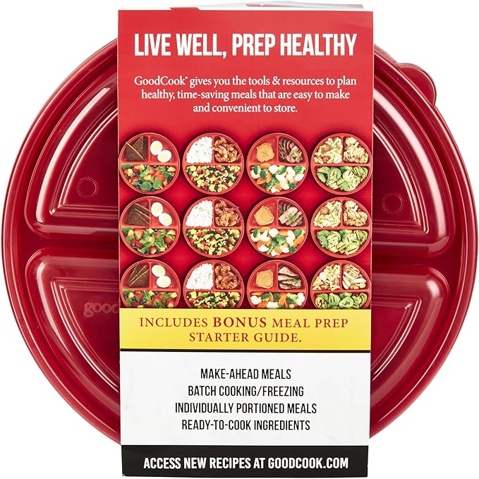 GoodCook Meal Prep Containers Set Microwave & Dishwasher-Safe Round Food