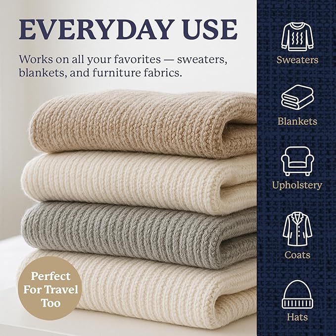 Farberware Large Lint Remover Fabric Shaver – Battery Operated Lint Shaver