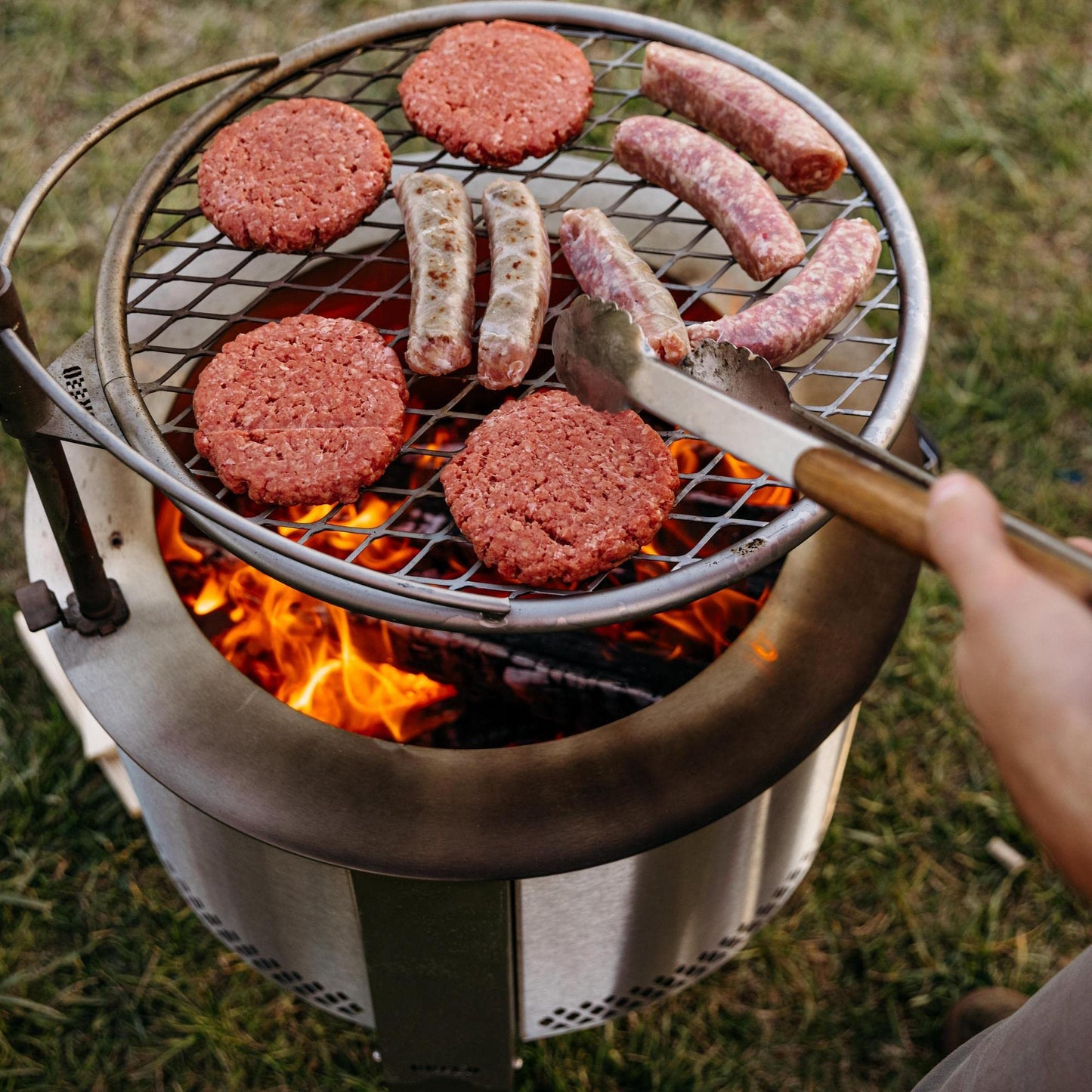 Outpost Grill 19 - Campfire Grill- Breeo X Series Accessory - Stainless Steel, Durable, USA Made - Campfire Grate - Camping Cooking Rack - Fire Pit Accessories
