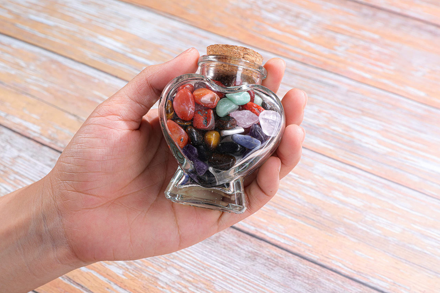 Jovivi 15 Assorted Tumbled Stones and Crystals Bulk, Irregular Rocks Natural Polished Gemstones and Crystals Quartz for Wicca Reiki Chakra Healing Meditation Home Indoor Decorations Christmas Day Gift