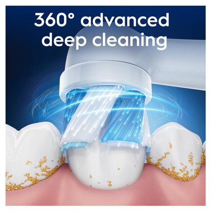 Oral-B iO Ultimate Clean Electric Toothbrush Head, Oral B Electric Toothbrush Heads, Twisted & Angled Bristles for Deeper Plaque Removal, Pack of 4 Toothbrush Heads, Oral B Io Brush Heads, White