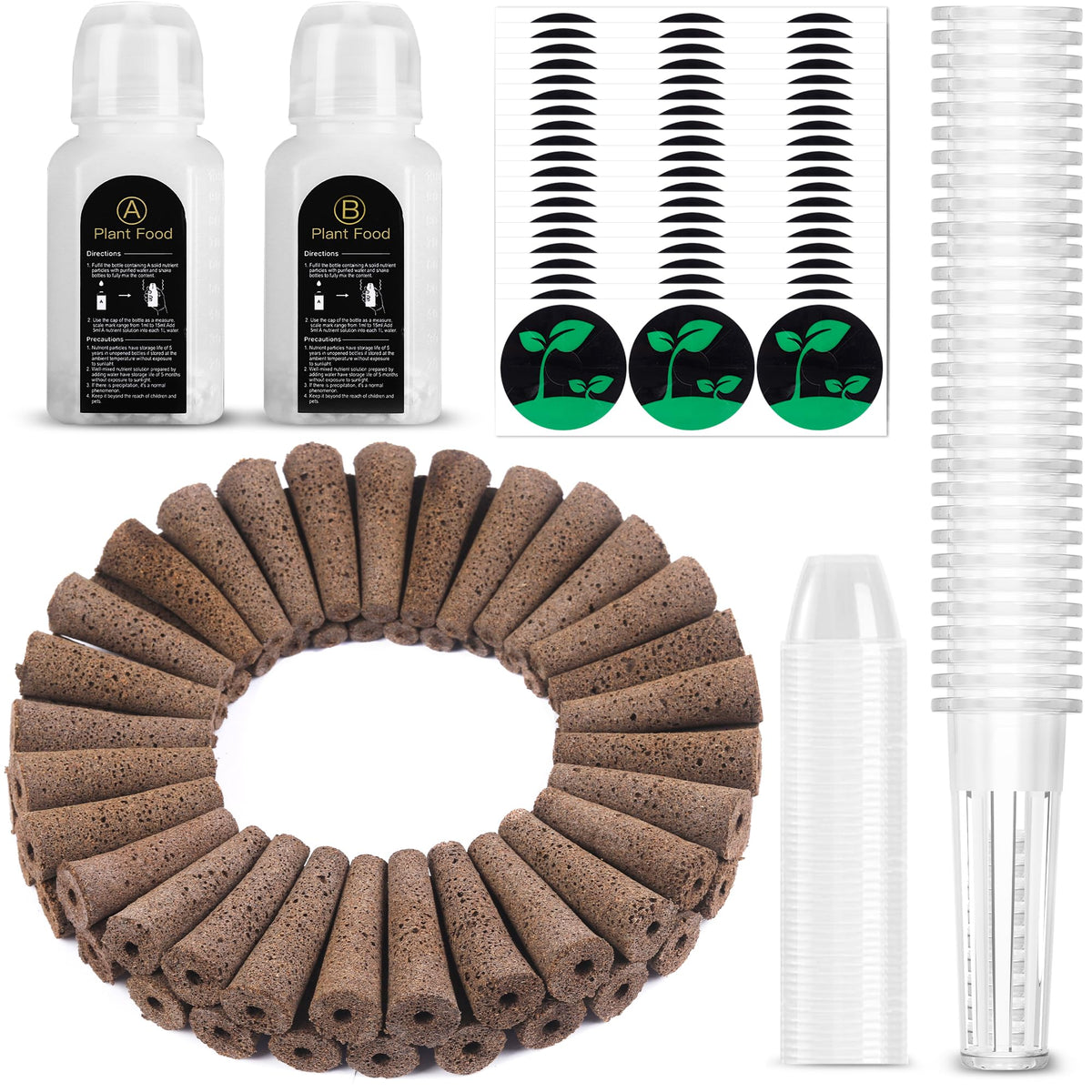 Growell 120 Pods Large Hydroponics Growing System Kit & 182pcs Seed Pod Kit