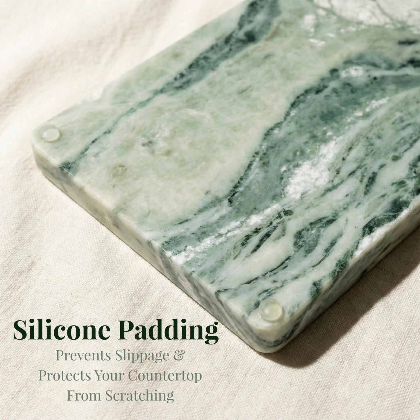 Green Marble Tray – 12" x 6.5" Decorative Vanity Tray for Bathroom, Countertop, Jewelry, Candles, Kitchen | Natural Stone Organizer for Makeup, Perfume, Skincare & Home Décor