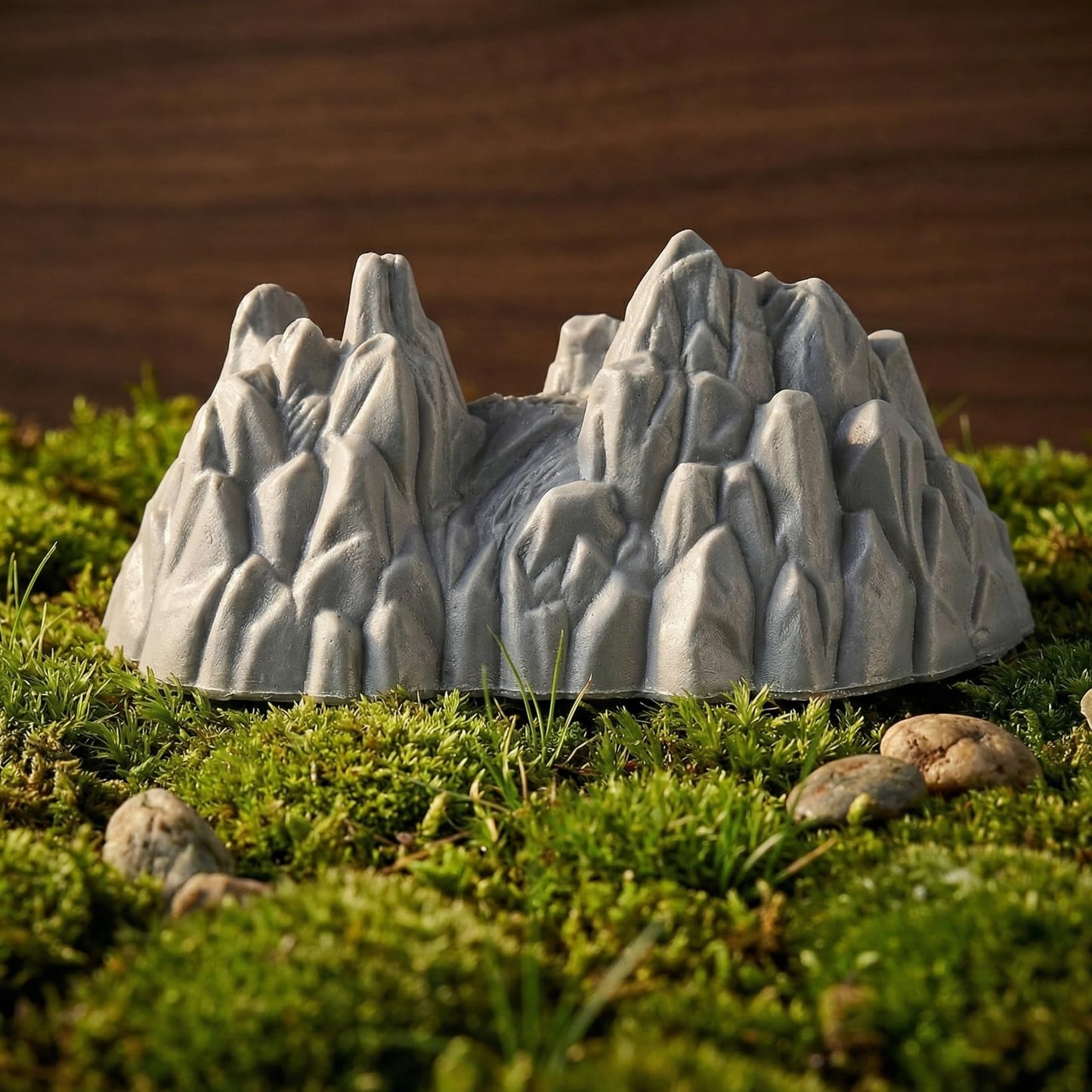 YARNOW 20Pcs Miniature Rockery Statues Realistic Plastic Rocks for Garden Mini Rockery Ornament Landscape Mountain Model Home Office Dcor