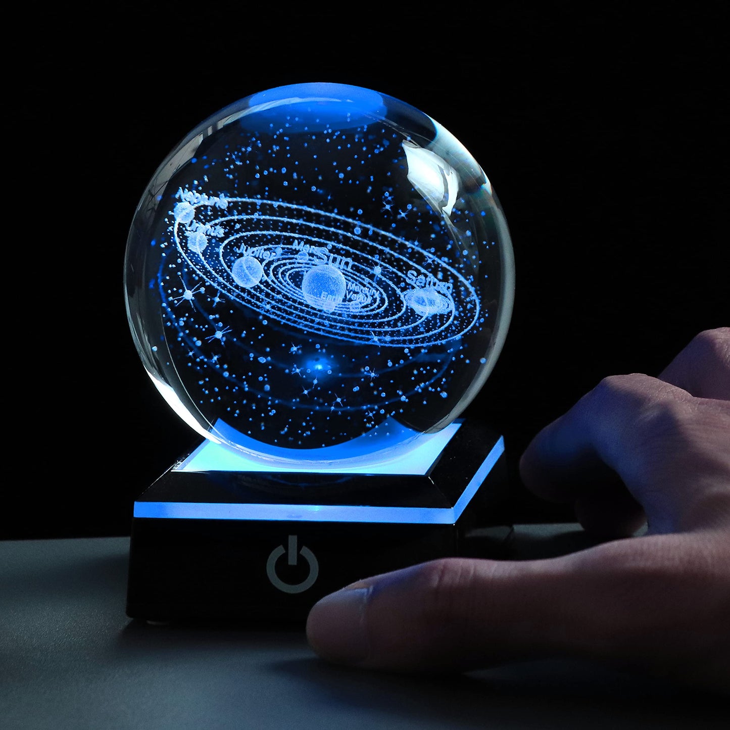 Qianwei 3D Solar System Model Crystal Ball Astronomy Gifts Men Space Decor