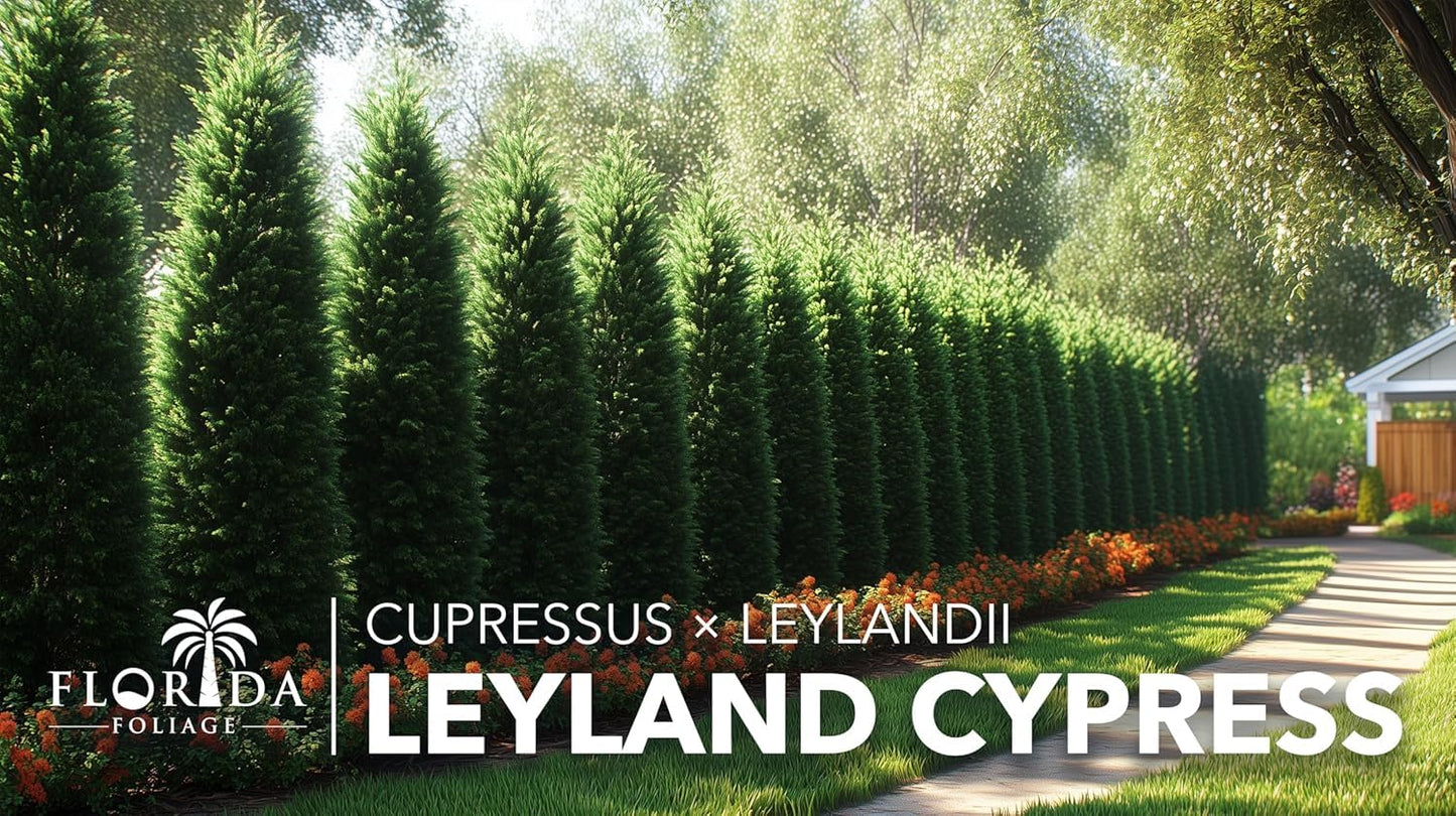 Leyland Cypress | 20 Live Plants | Cupressus × leylandii | Fast Growing Evergreen Trees | Privacy Hedge Plants for Landscaping