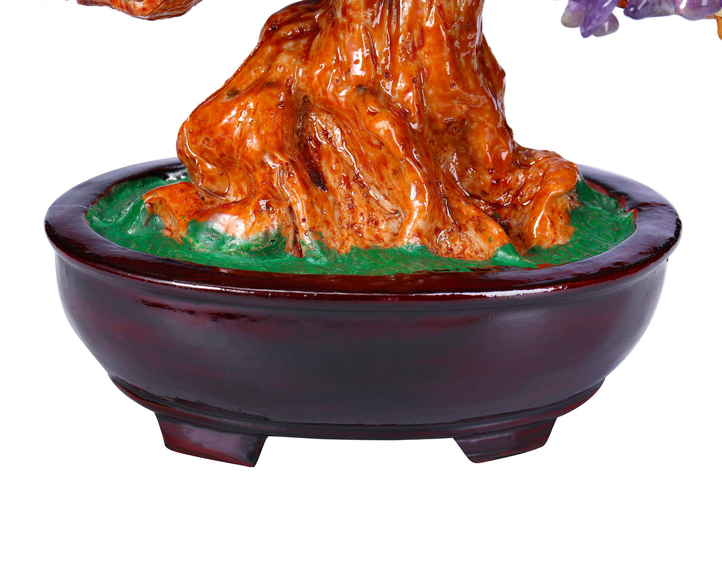 Top Plaza 7 Chakra Healing Crystal Tree 10 Inch Stone Bonsai Tree Feng Shui Good Luck Wealth Money Trees Decor Business Gift for Office Home Living Room