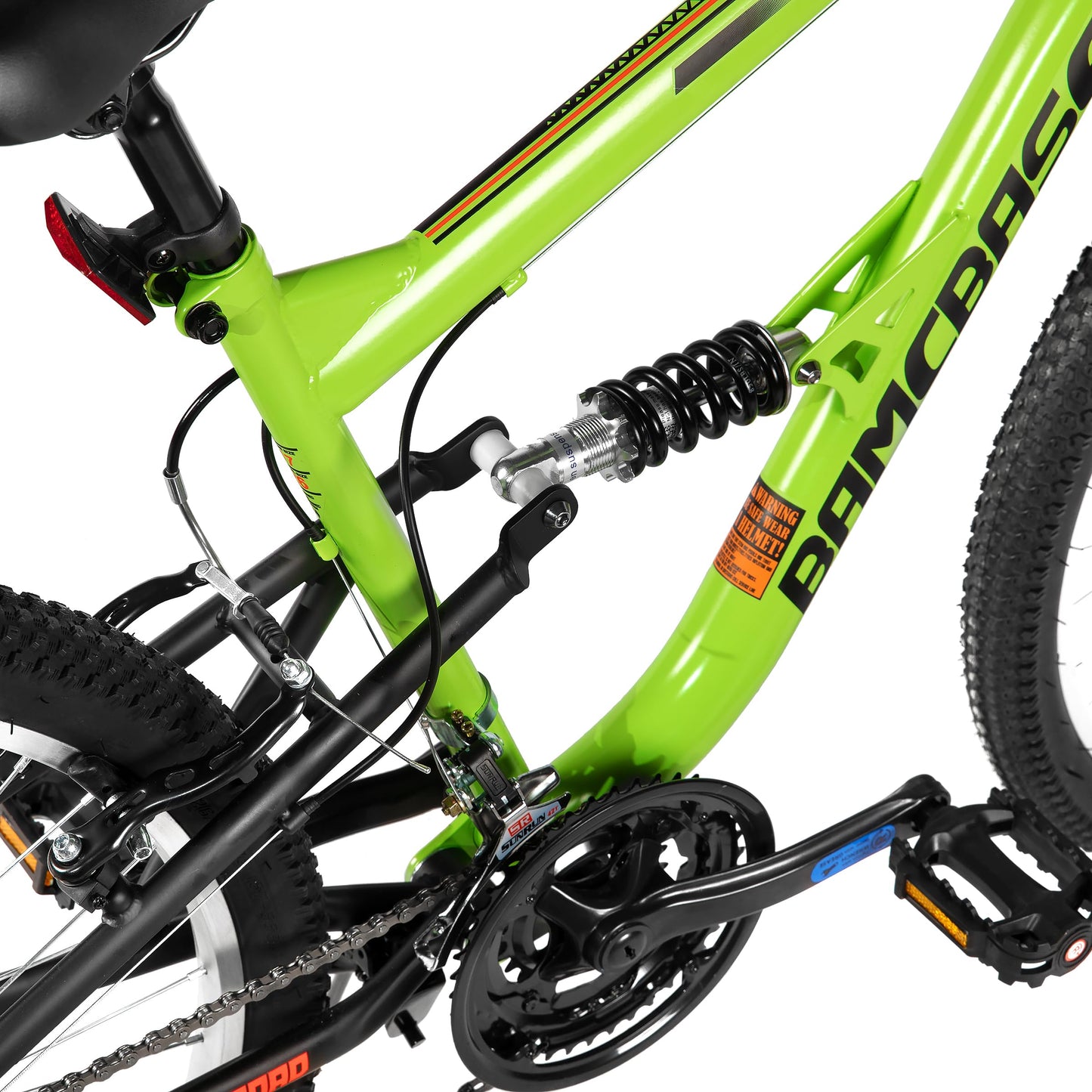 HH HILAND Full Suspension Mens Mountain Bike, 18 Speed, 26 Inch Wheel, Dual V Brake Bike for Men Womens Adult Bicycle